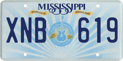MS license plate XNB619