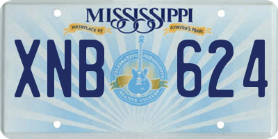 MS license plate XNB624
