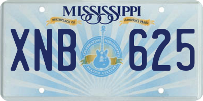 MS license plate XNB625