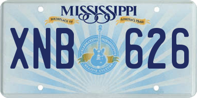 MS license plate XNB626