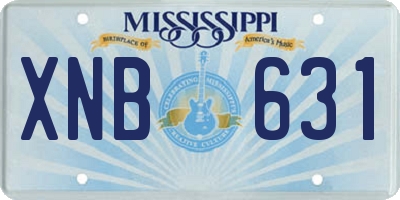 MS license plate XNB631