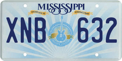 MS license plate XNB632