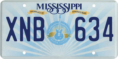 MS license plate XNB634