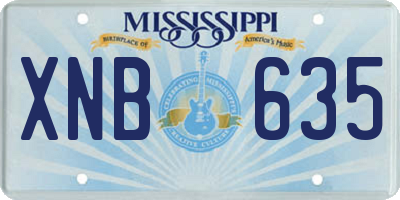 MS license plate XNB635