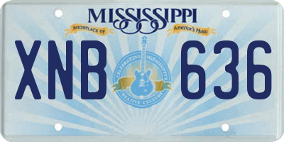 MS license plate XNB636