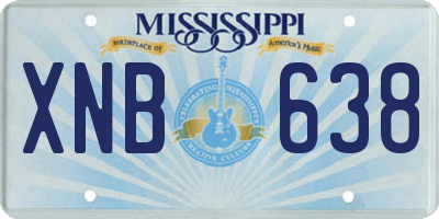 MS license plate XNB638