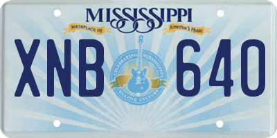 MS license plate XNB640