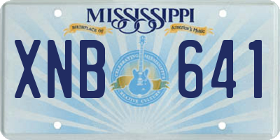 MS license plate XNB641
