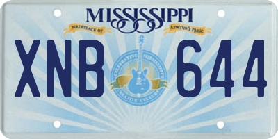 MS license plate XNB644