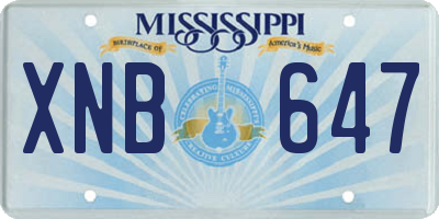 MS license plate XNB647