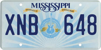 MS license plate XNB648