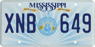 MS license plate XNB649