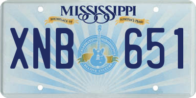 MS license plate XNB651