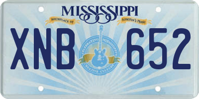 MS license plate XNB652