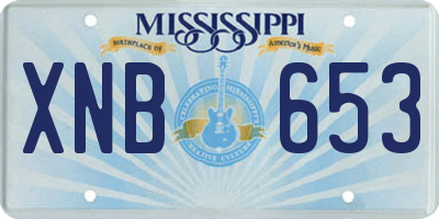 MS license plate XNB653