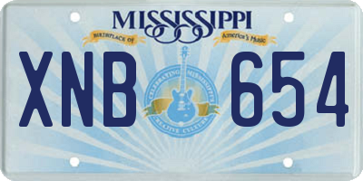 MS license plate XNB654