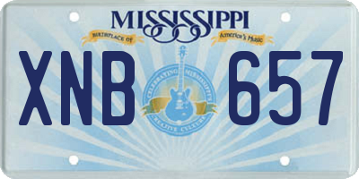 MS license plate XNB657