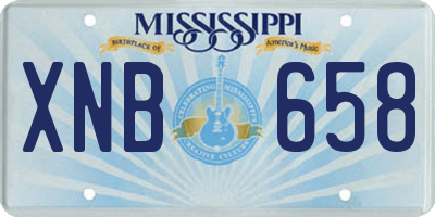MS license plate XNB658