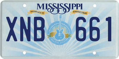 MS license plate XNB661