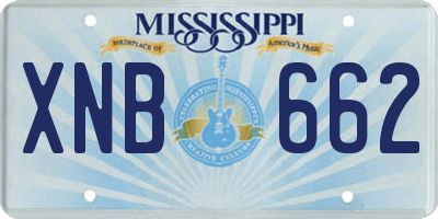 MS license plate XNB662