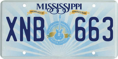 MS license plate XNB663