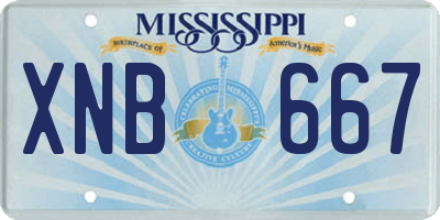 MS license plate XNB667