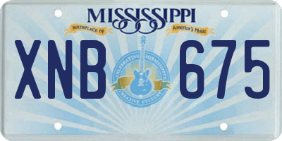 MS license plate XNB675