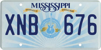 MS license plate XNB676