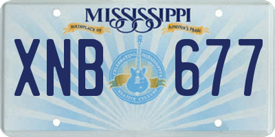 MS license plate XNB677