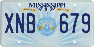 MS license plate XNB679