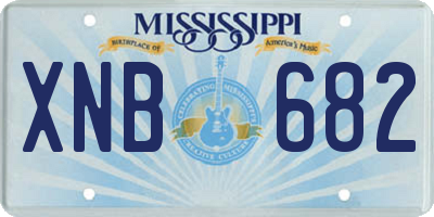 MS license plate XNB682