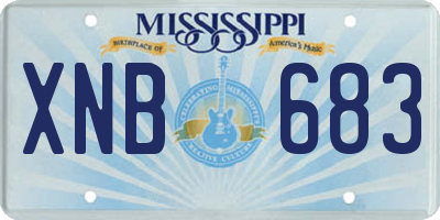 MS license plate XNB683