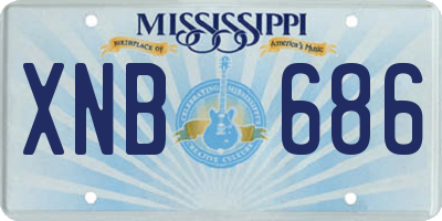 MS license plate XNB686