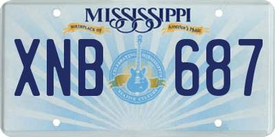 MS license plate XNB687