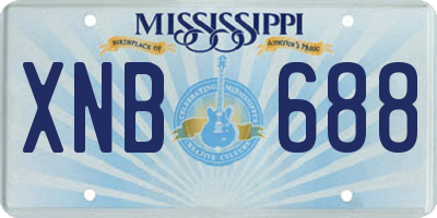 MS license plate XNB688