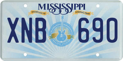 MS license plate XNB690