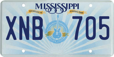 MS license plate XNB705