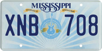 MS license plate XNB708