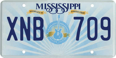 MS license plate XNB709