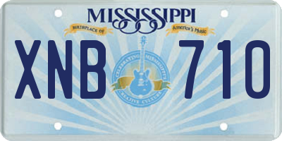 MS license plate XNB710