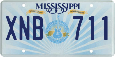 MS license plate XNB711