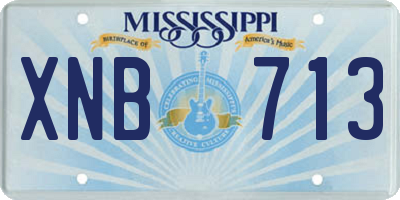 MS license plate XNB713