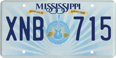 MS license plate XNB715