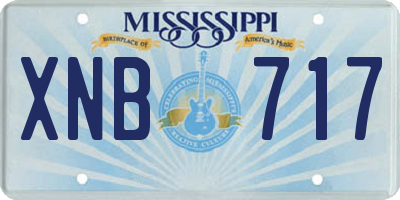 MS license plate XNB717