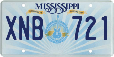 MS license plate XNB721