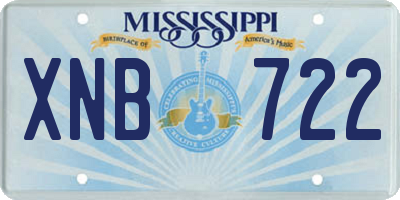 MS license plate XNB722