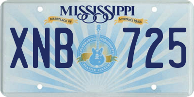 MS license plate XNB725
