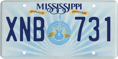 MS license plate XNB731