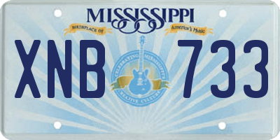 MS license plate XNB733