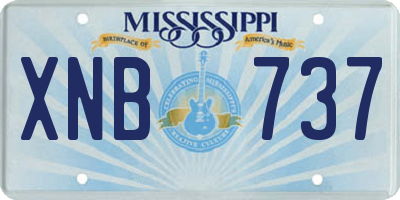 MS license plate XNB737
